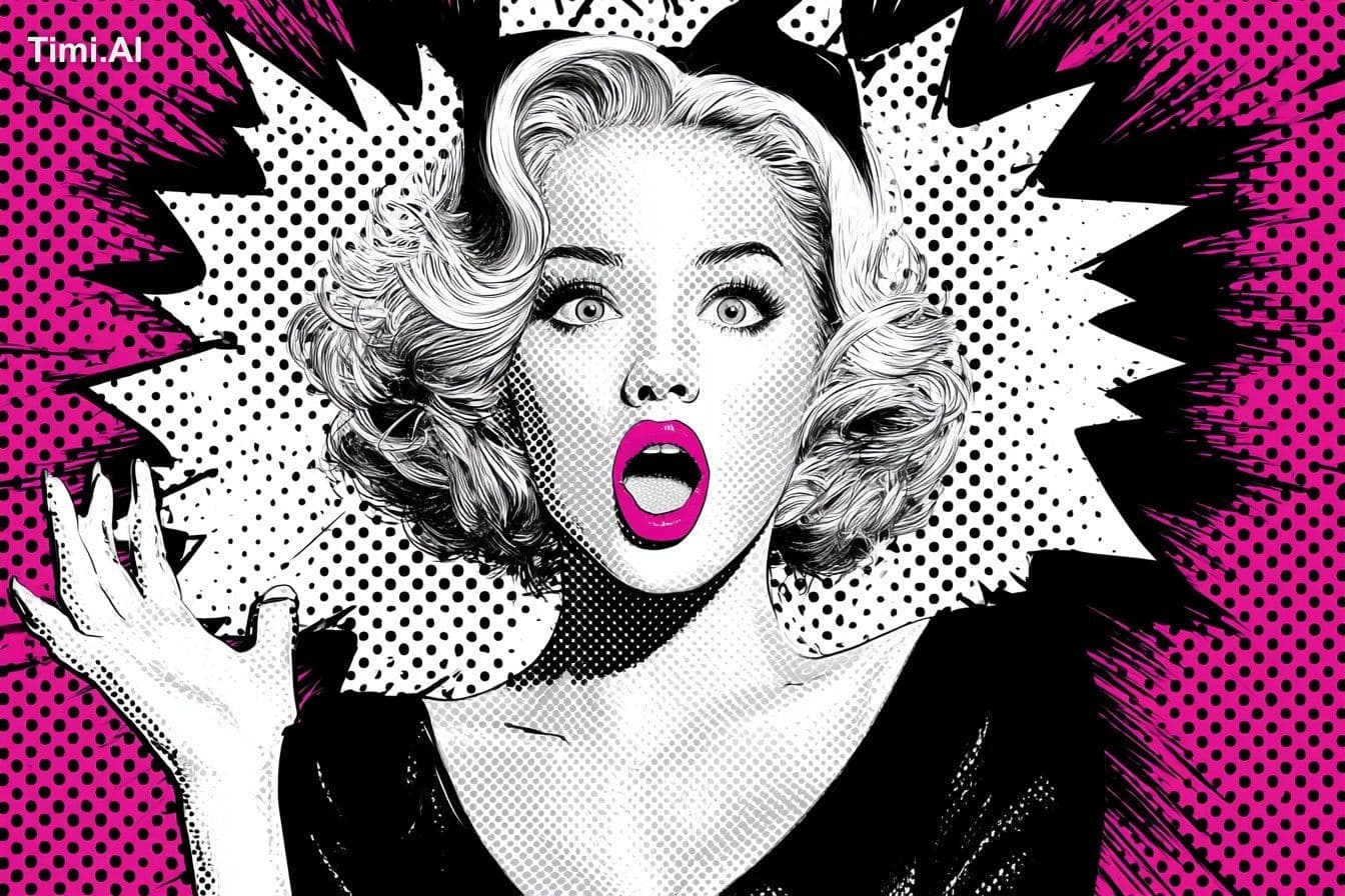 [SUBJECT] bursting forth in a Pop Art Powerhouse explosion o