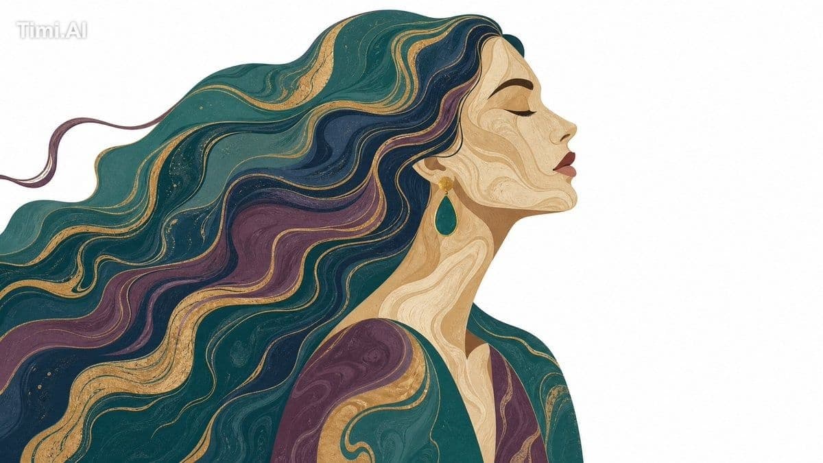 Modern flat marbling-texture illustration of [Subject], swir