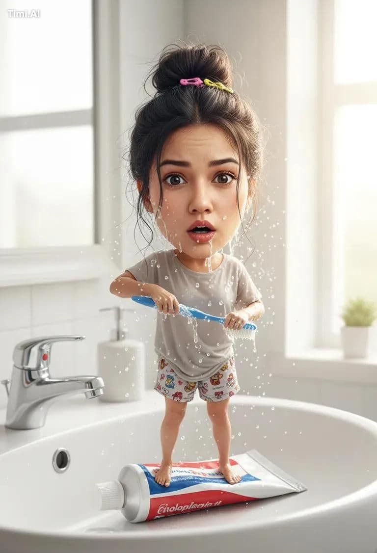A whimsical, ultra-detailed 3D illustration of a cute toddle