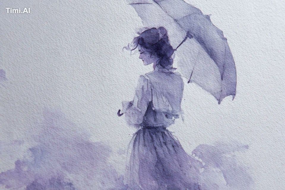 A dreamlike watercolor study of a [subject], painted in airy