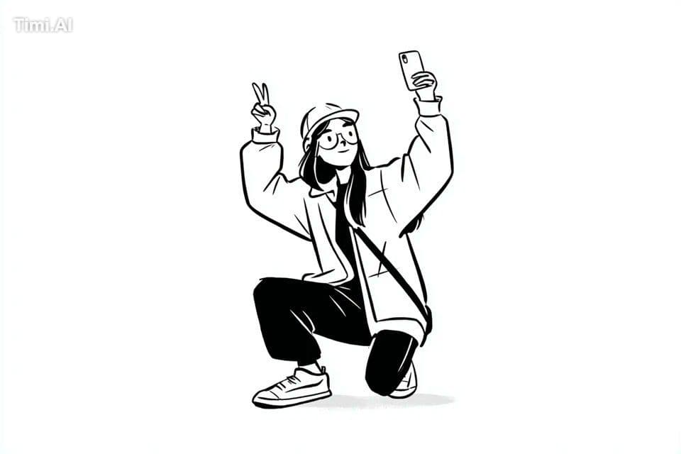 A simple black-and-white illustration of a [subject] in [out