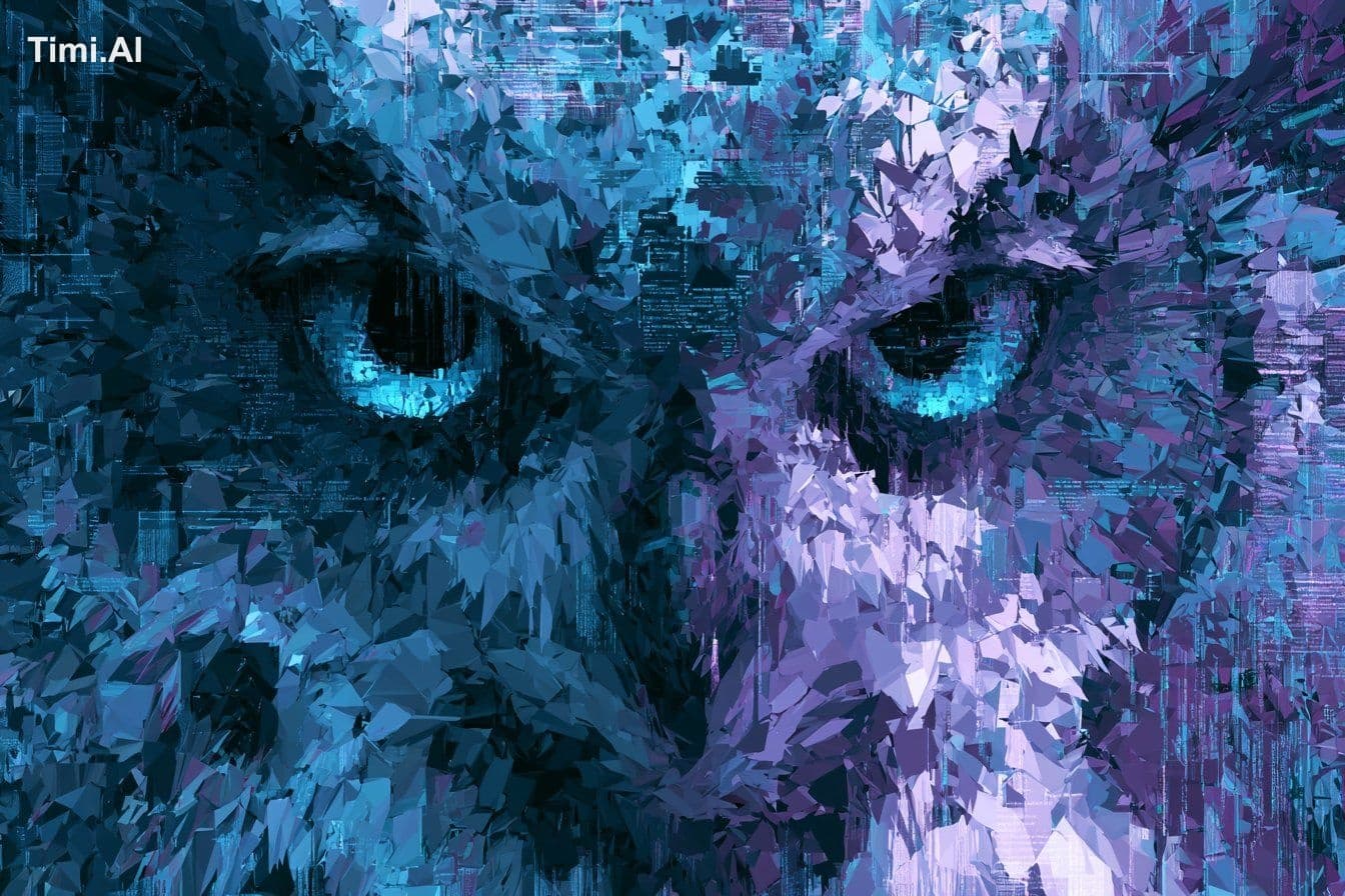 A Broken Matrix Mosaic of [SUBJECT], featuring shattered cod