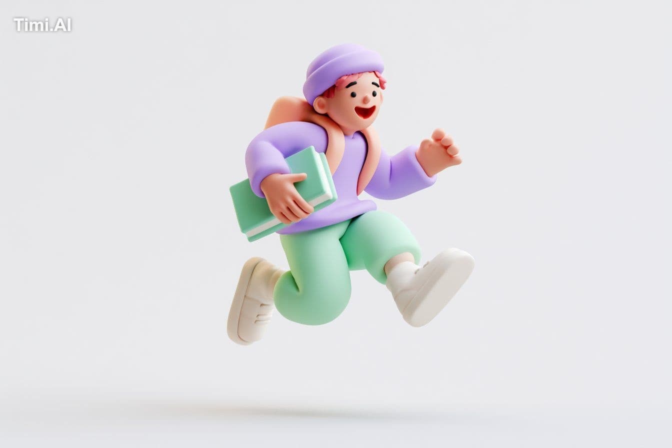 Cute 3D render of a [subject], matte surface, kneaded clay i