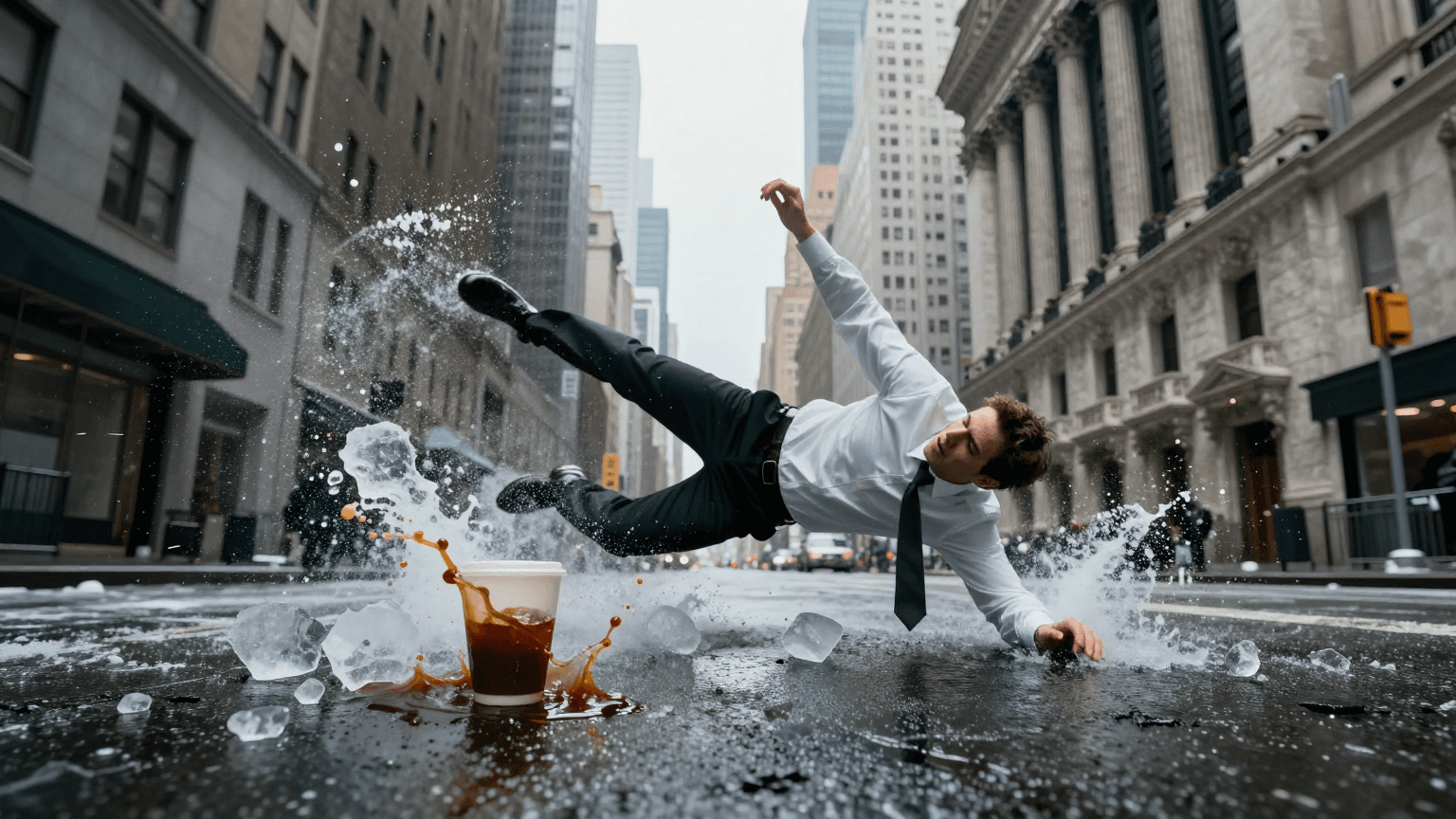 Bullet time effect. A businessman in white shirt and black t