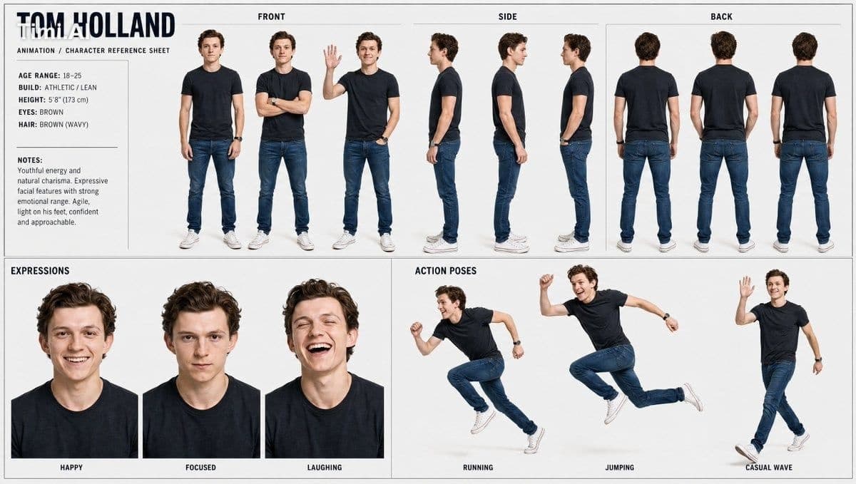 CHARACTER: [Character Name]

Create ONE professional animati