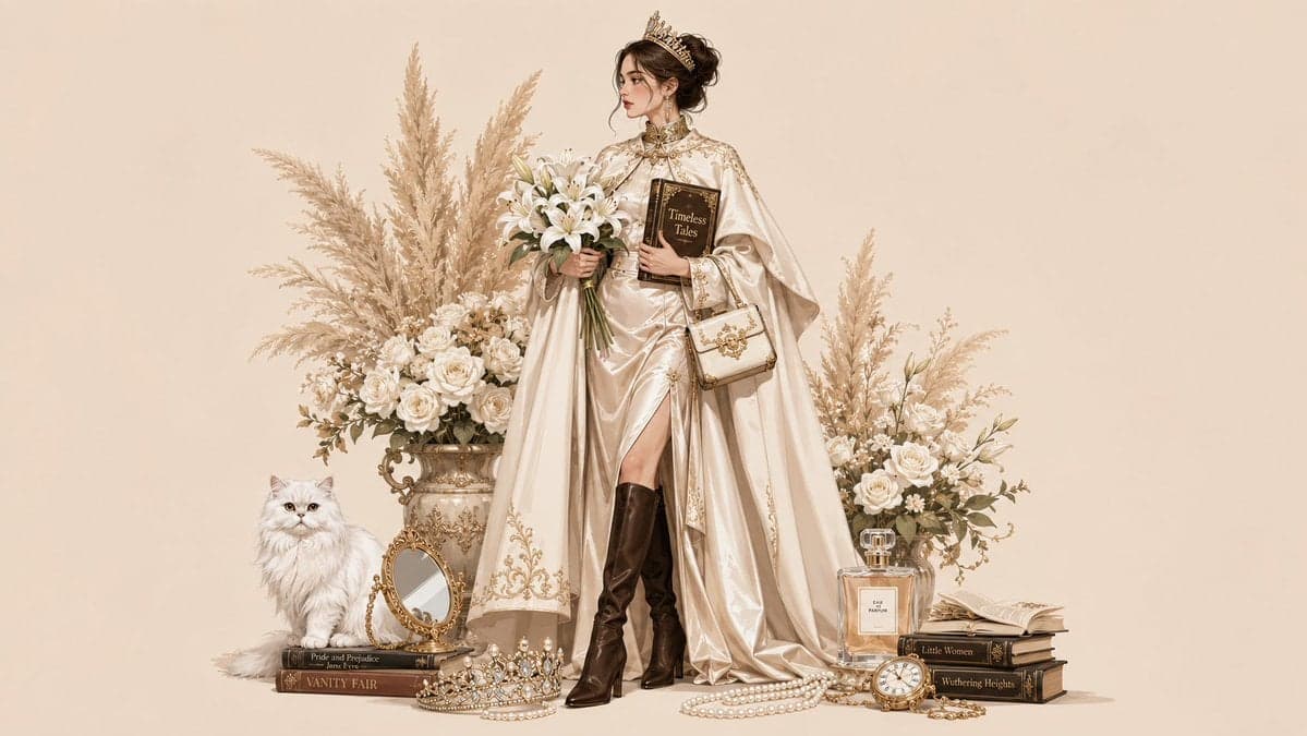 Create a stylish full-body illustration of a fashionable you