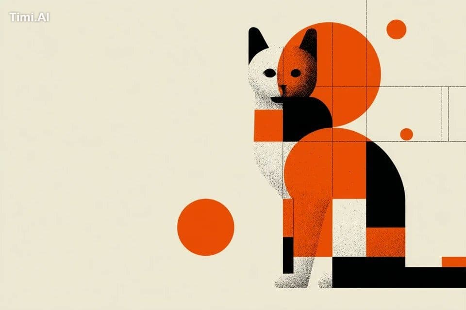 A minimalist Bauhaus design sheet of a [subject], constructe