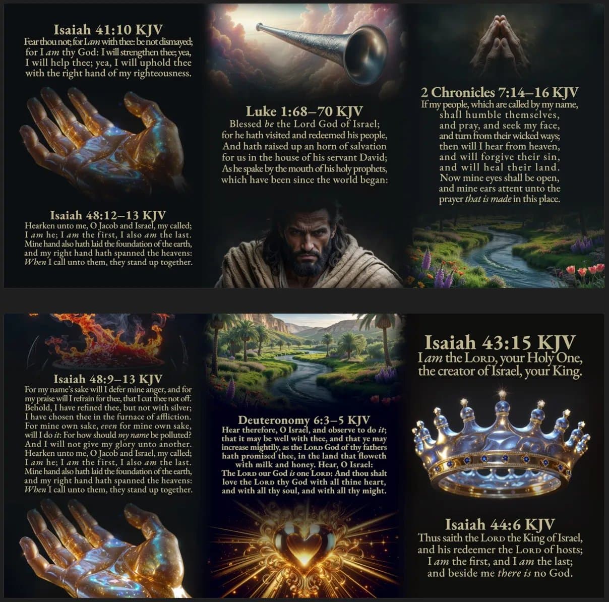 KJV Cards' image showing the full design of a tri-fold Chris
