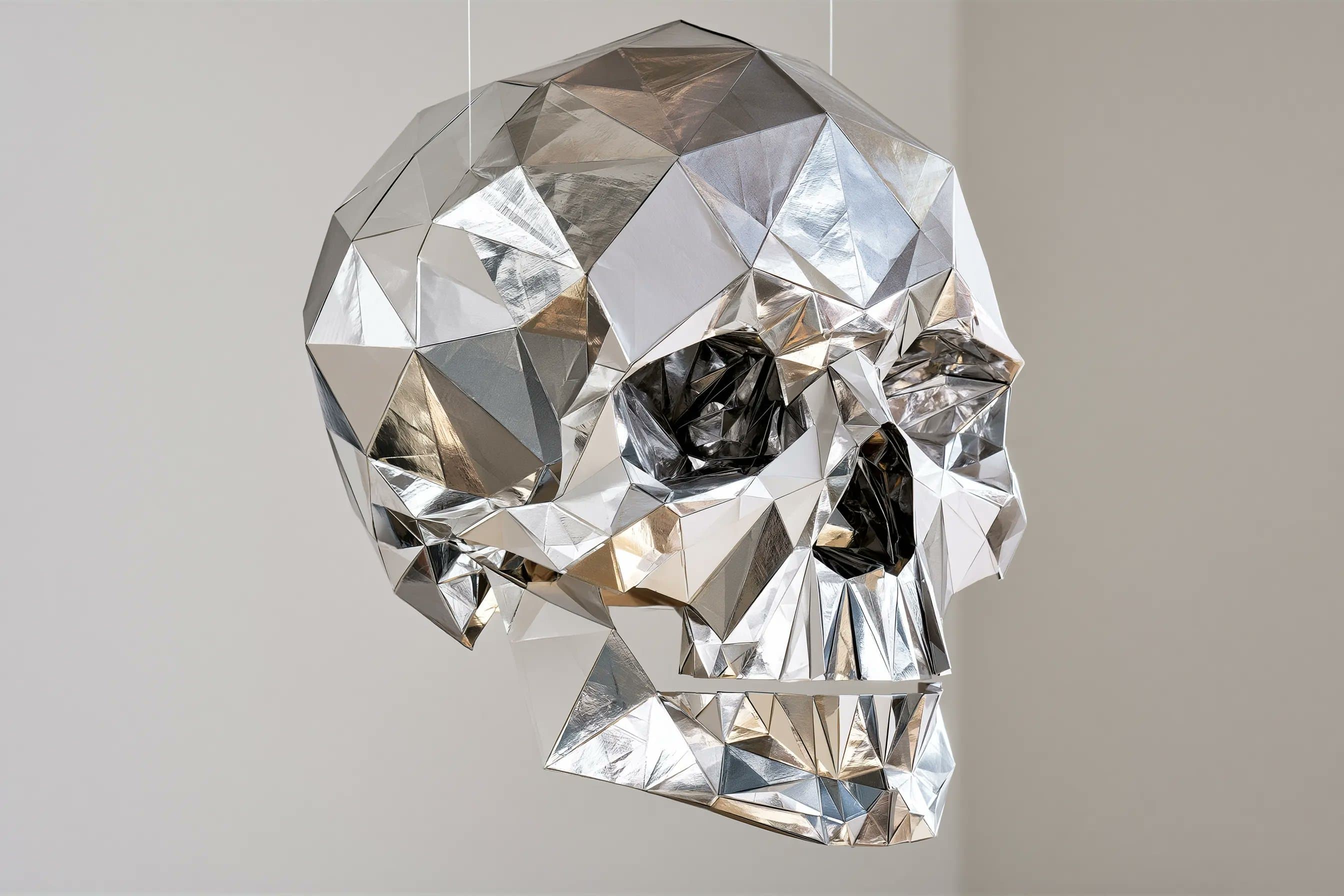 A stylized sculpture of a [subject], entirely constructed fr