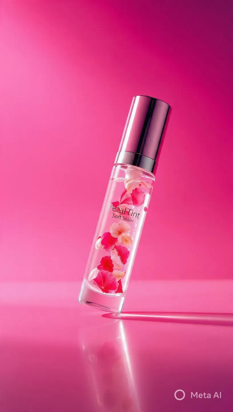 High-end commercial beauty product photography of a (floral 