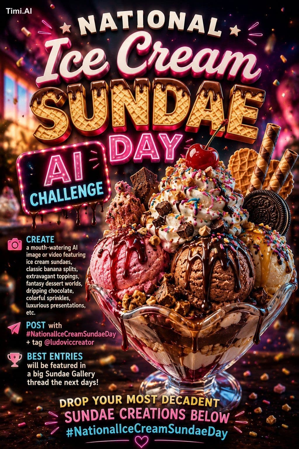🍧 National Ice Cream Sundae Day AI Challenge July 8  

Toda