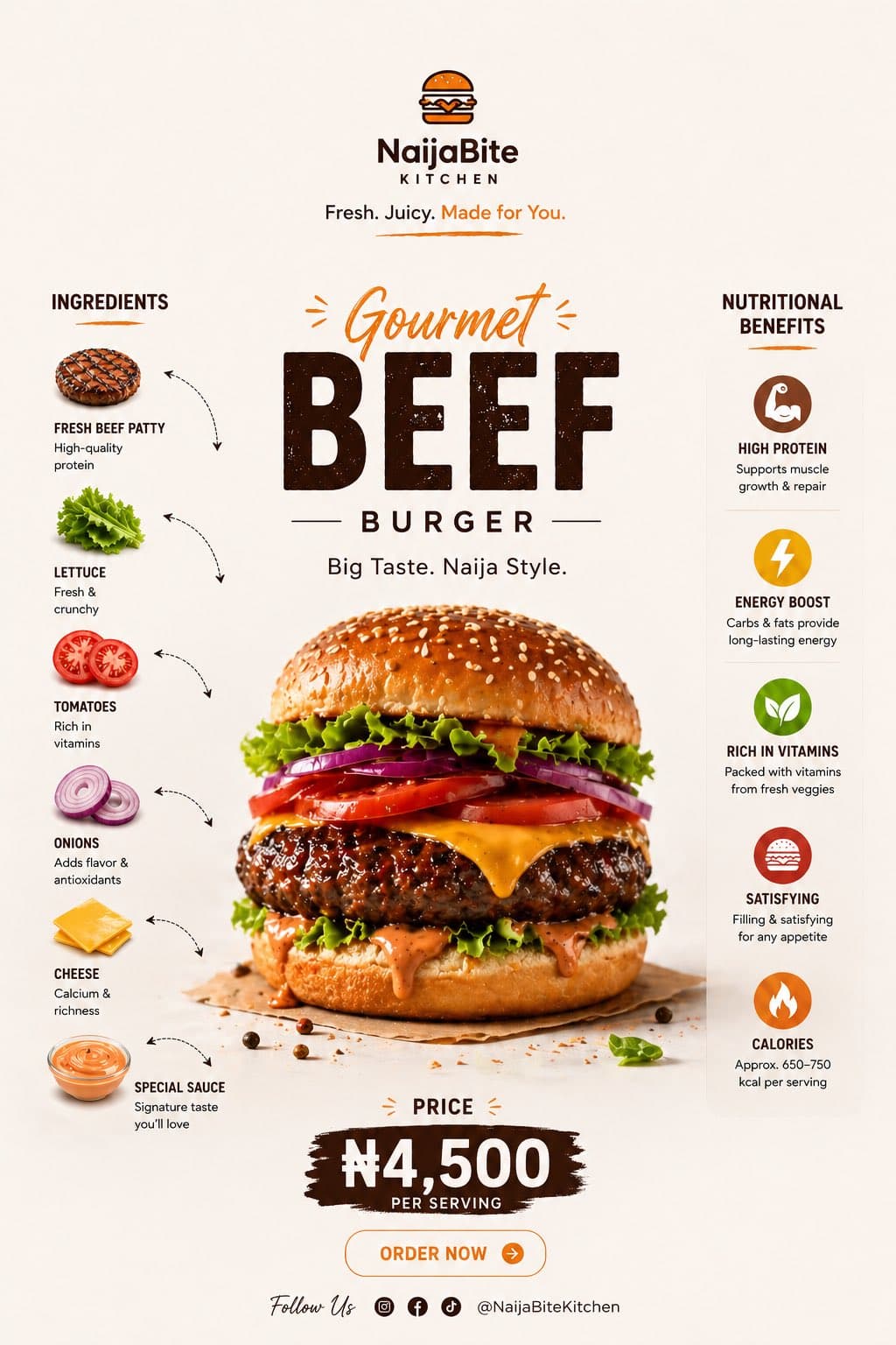 Create a premium, clean, high-quality restaurant food promot