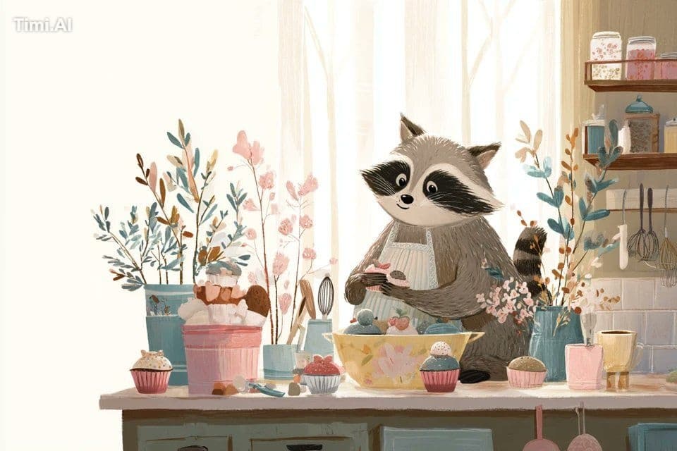 Whimsical children’s book illustration of a [subject] [doing
