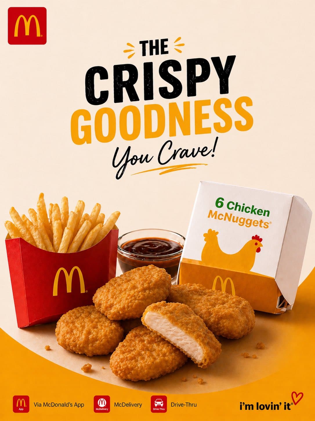 👇
Create a clean, premium fast-food social media ad design