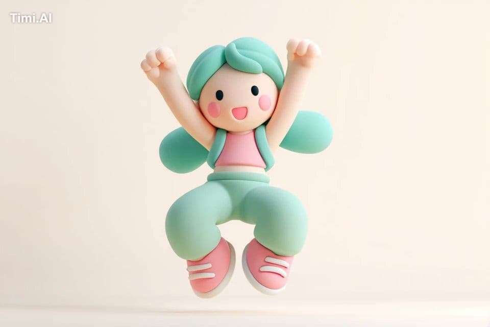 Cute 3D render of a [subject], matte surface, kneaded clay i