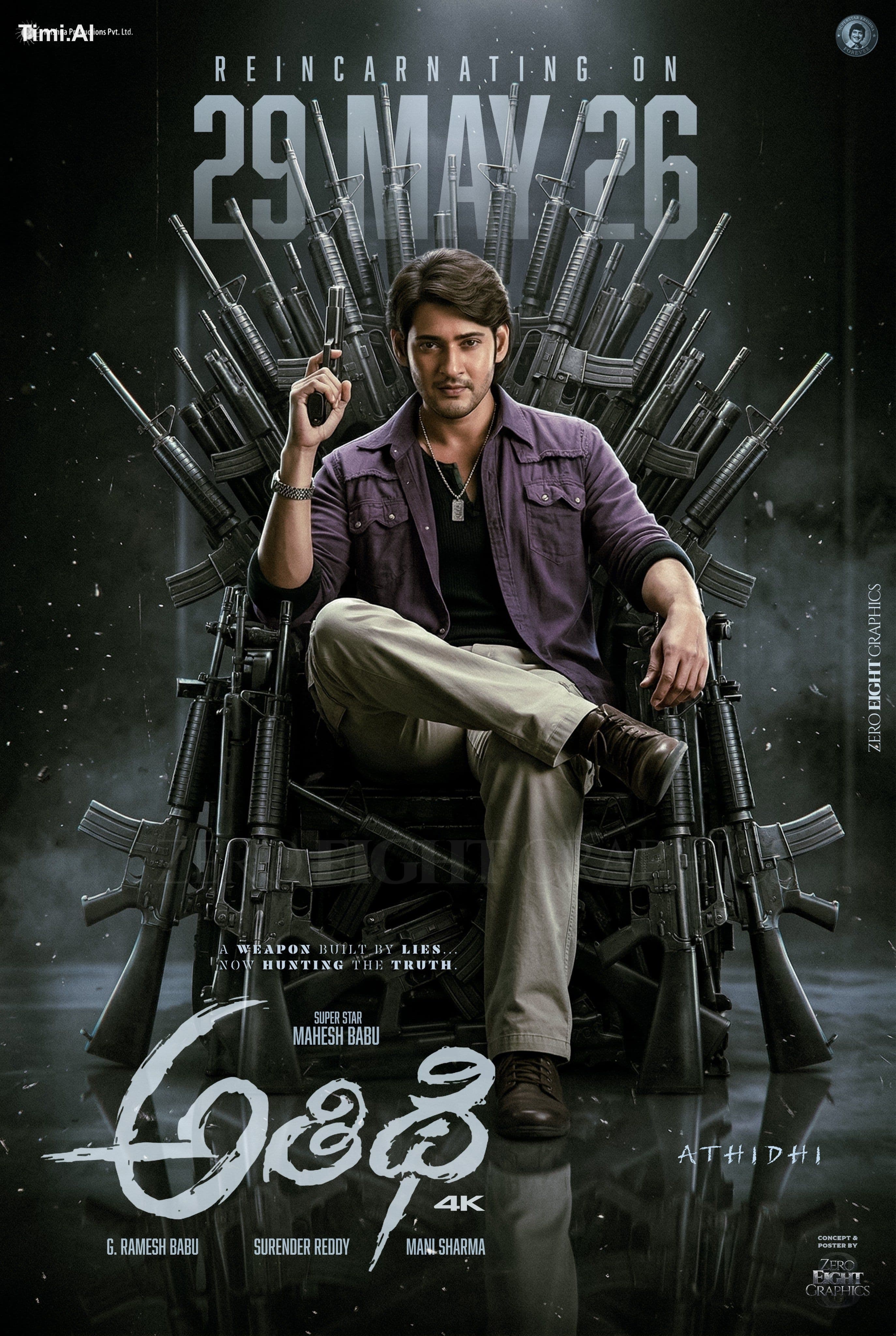 FanMade concept poster for the Movie “Athidhi” featuring Mah