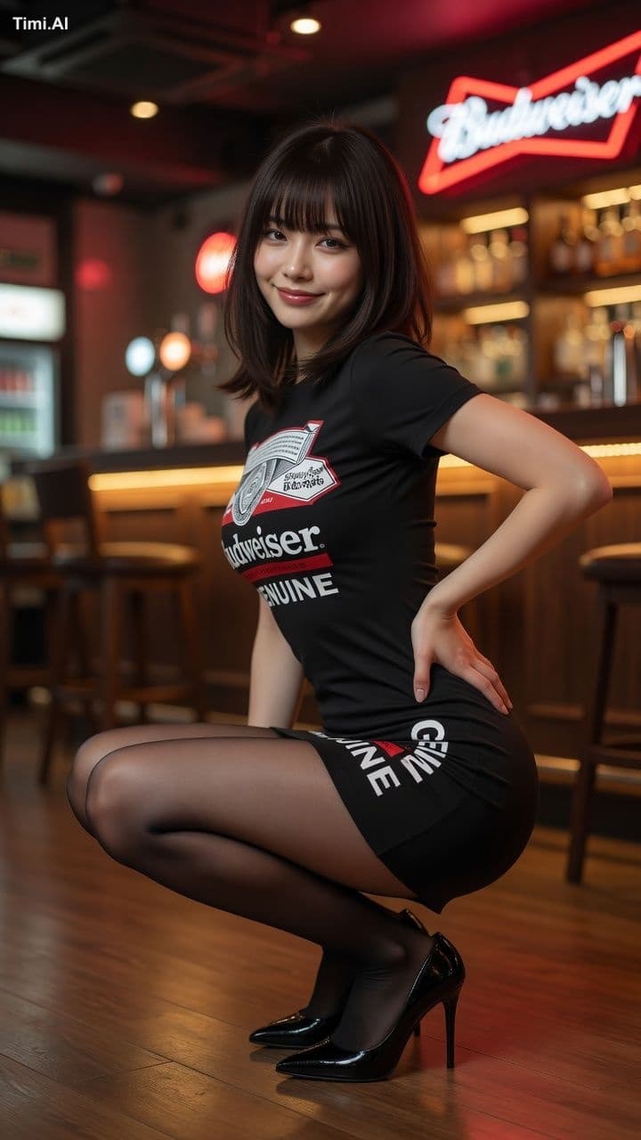Photorealistic image of an attractive young East Asian woman
