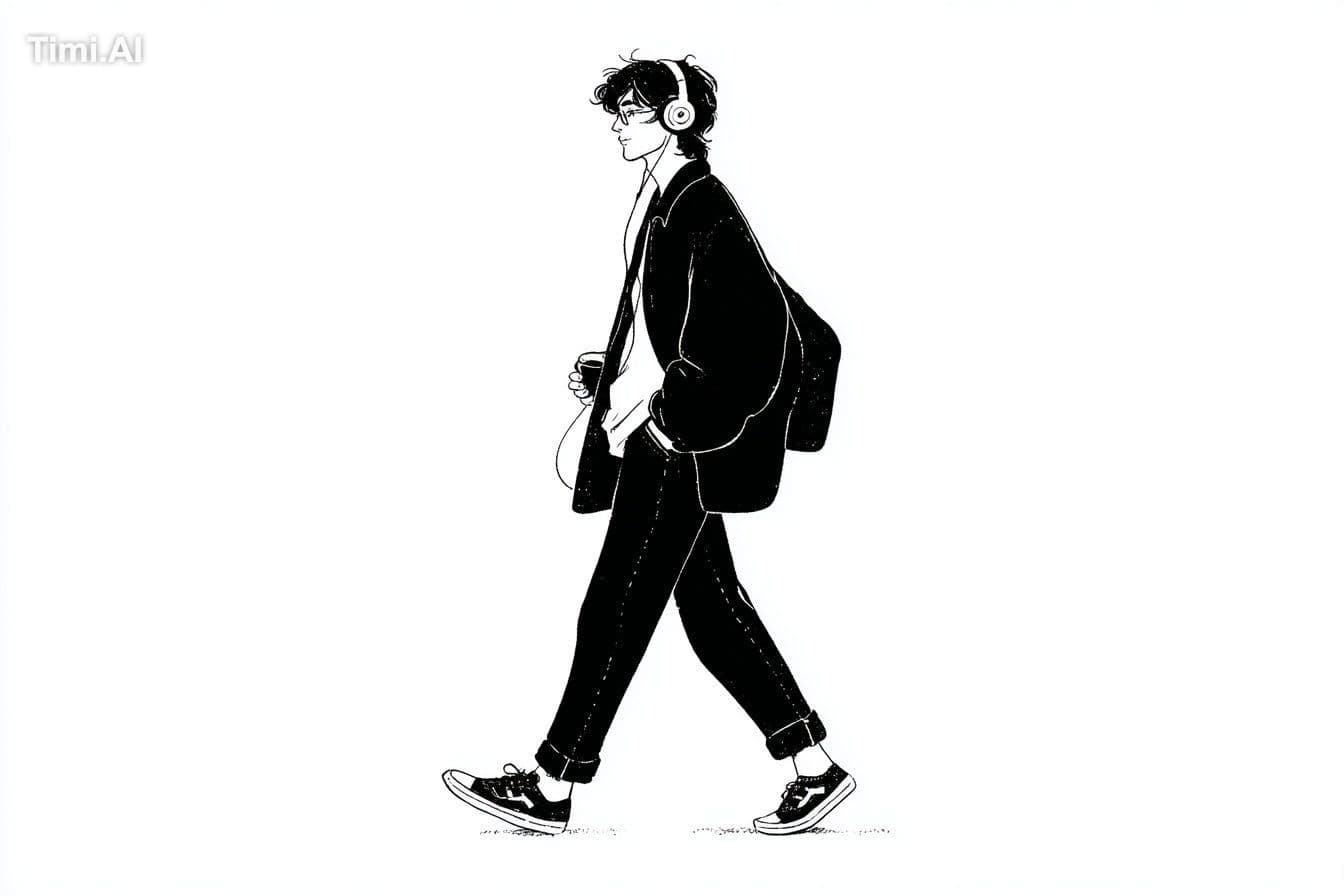 A simple black-and-white illustration of a [subject] in [out