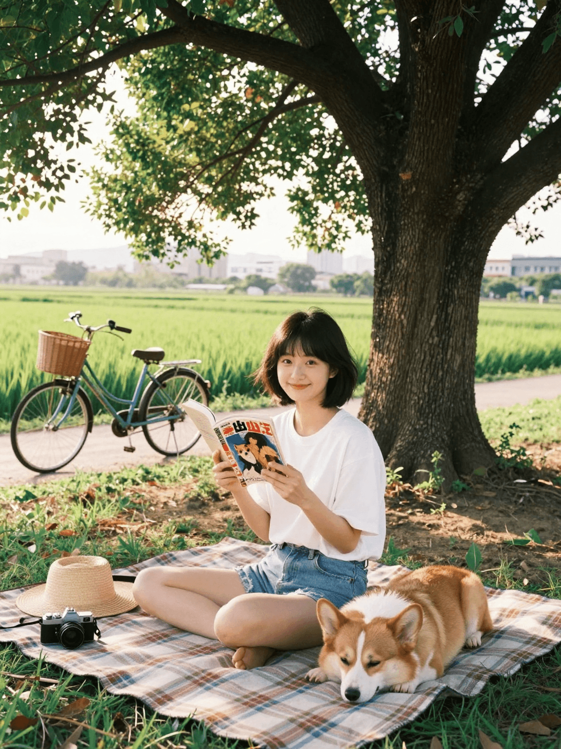 A cinematic 35mm film photography shot of a beautiful 19-yea