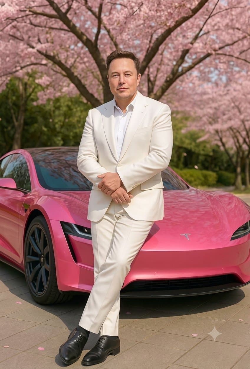 Elon Musk is all about style and innovation! 🚀 

Does this 