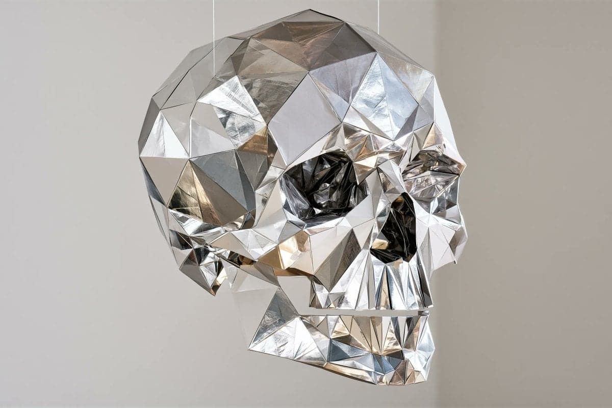 A stylized sculpture of a [Subject], entirely constructed fr