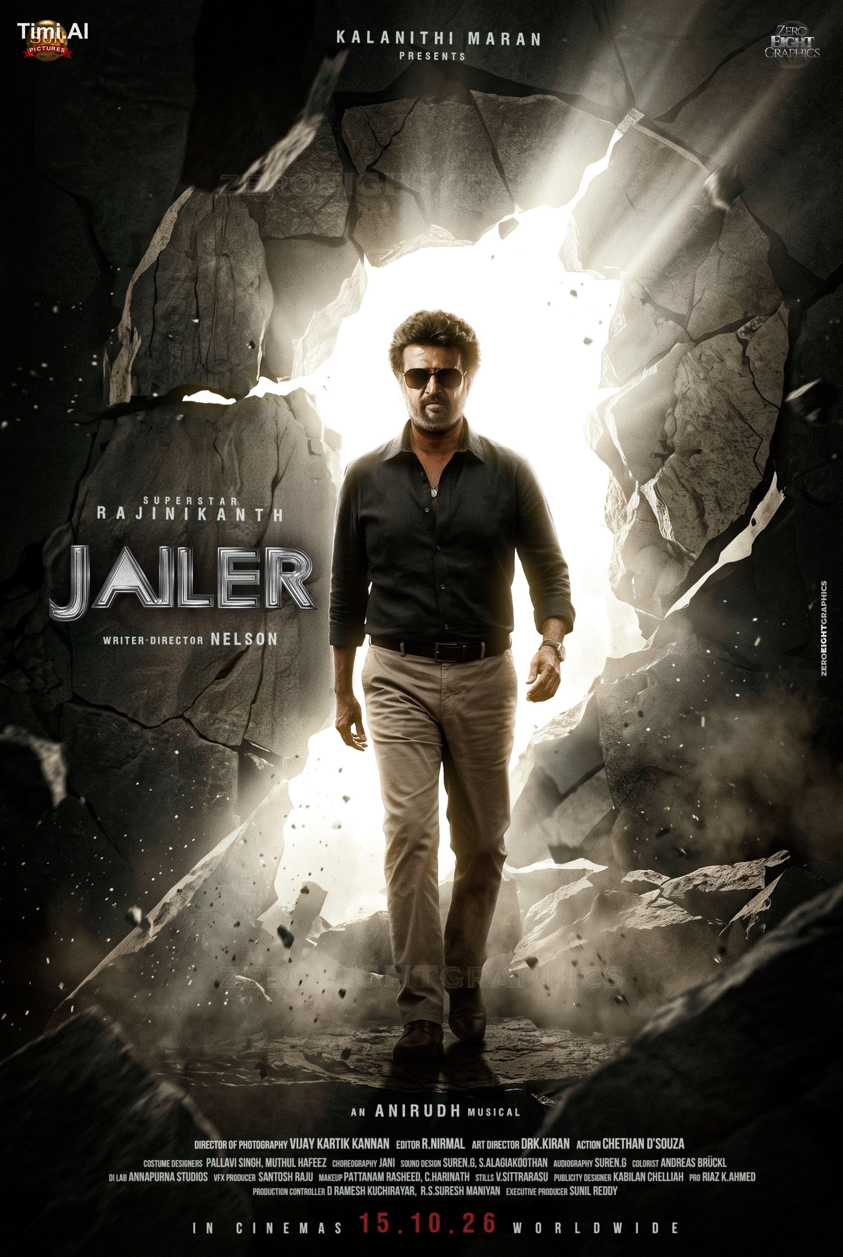 Concept poster of the upcoming movie Jailer 2 from ZEG, feat