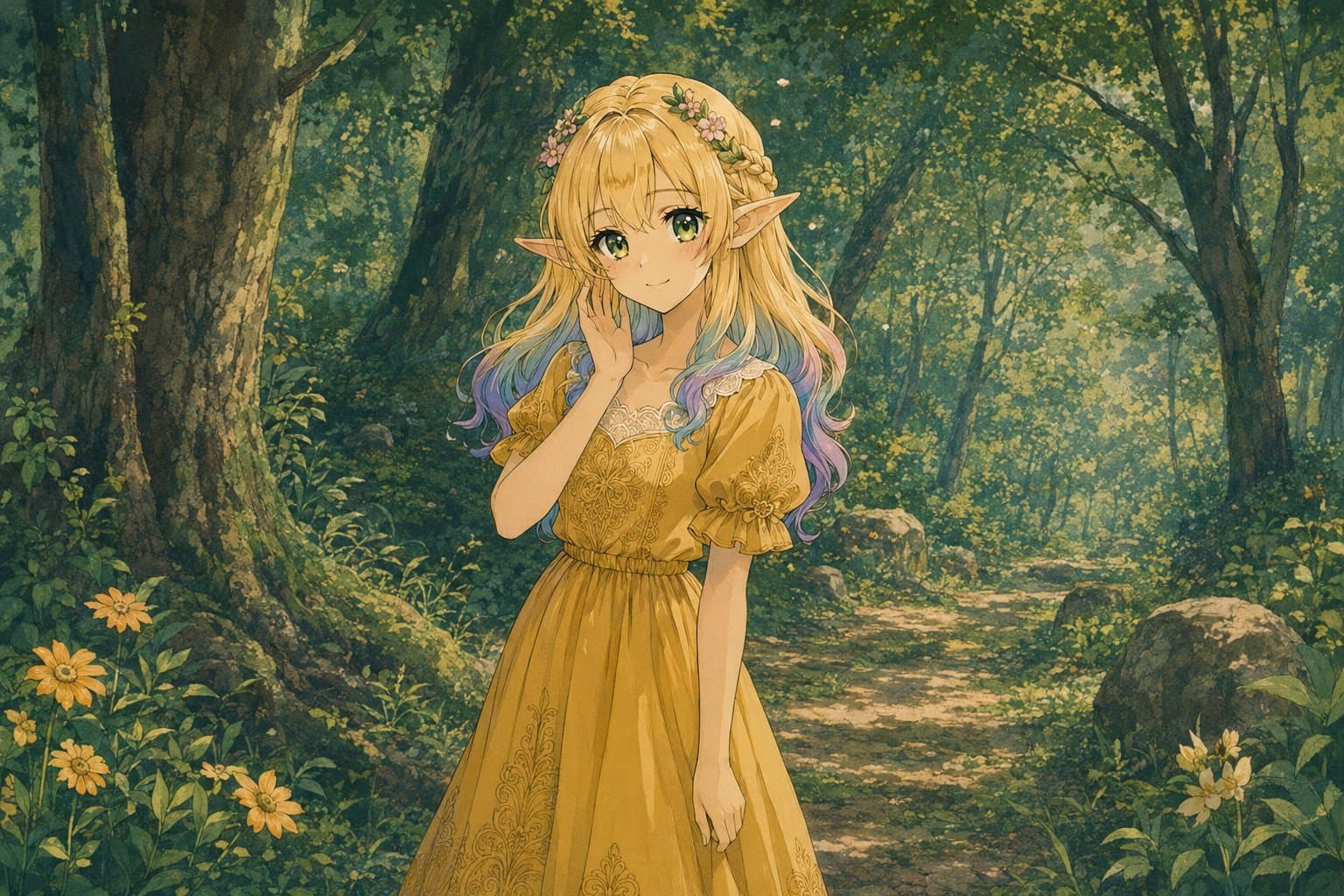 Prompt I saw: Retro cel animation style, [image1] in a [plac