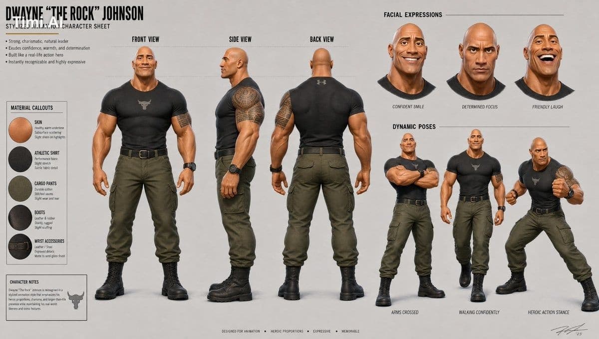 CHARACTER: [CHARACTER NAME]

Create ONE professional animati