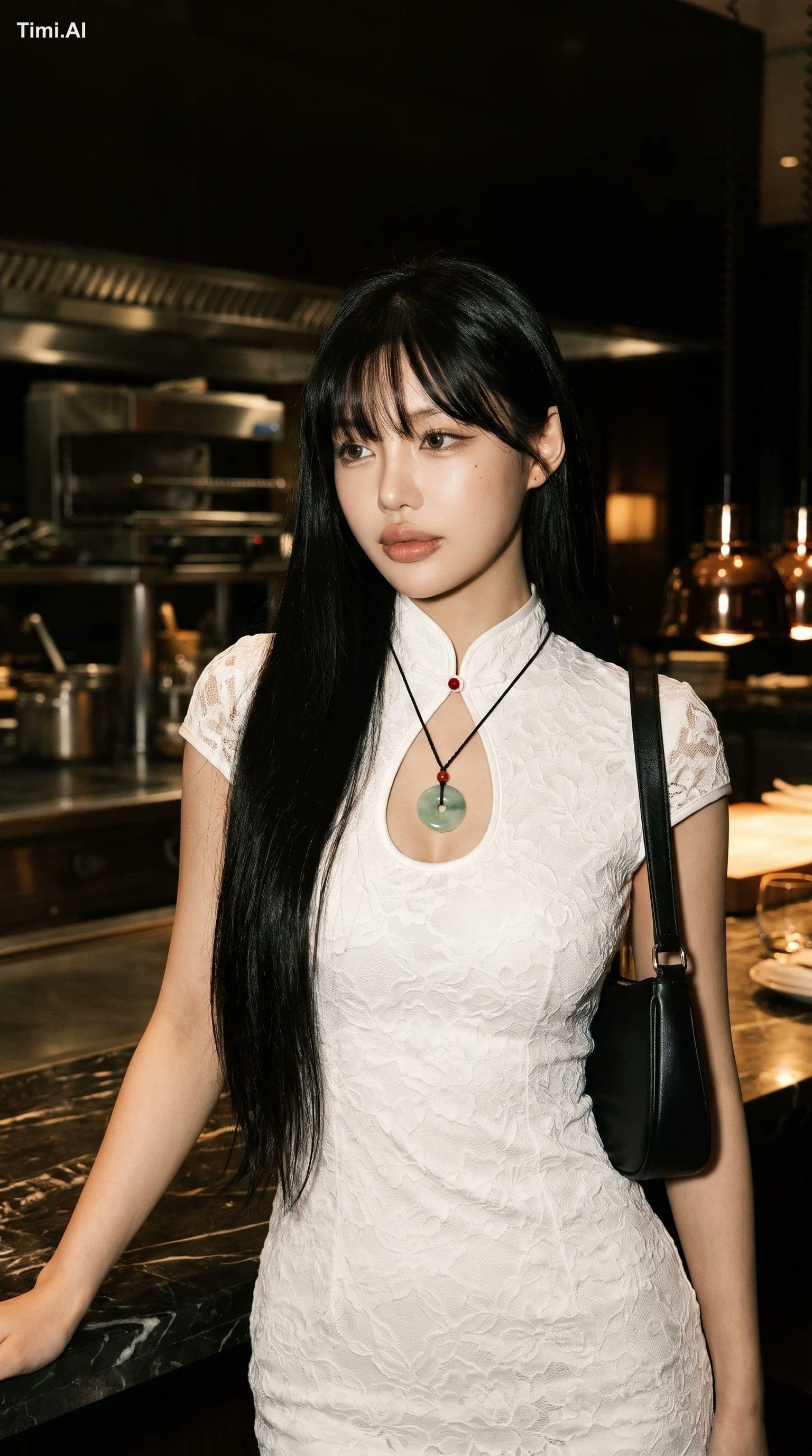 Ultra-realistic portrait of an elegant young East Asian woma