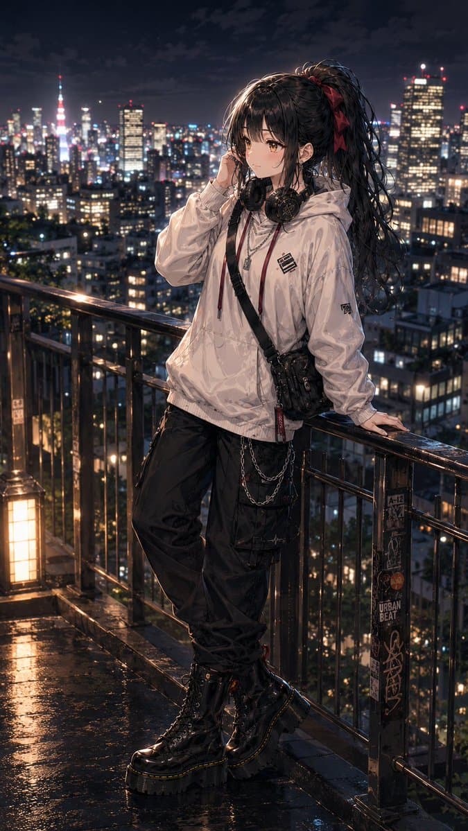 いつもと違う、ヒップホップなストリートコーデを配布します👢
オーバーサイズのパーカーに、厚底のコンバットブーツを合わせ
