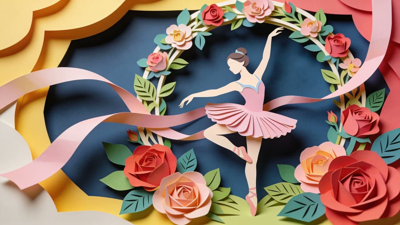 A paper-cut craft illustration of a [subject], layered color