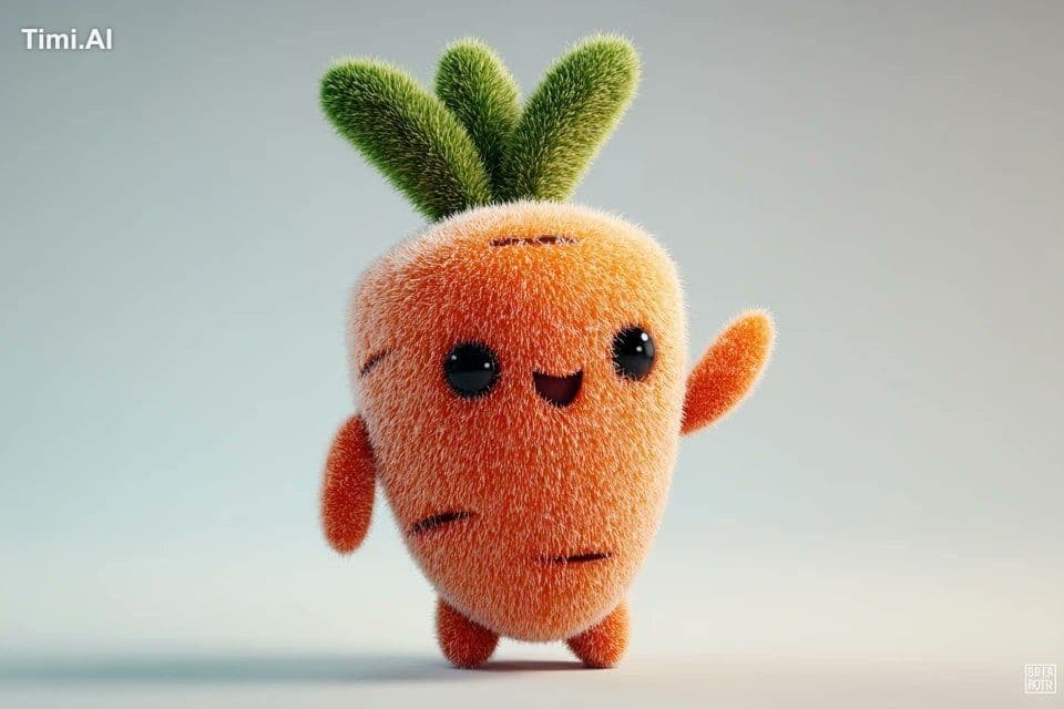 Soft and plush 3D model of a [subject] with a [key detail], 