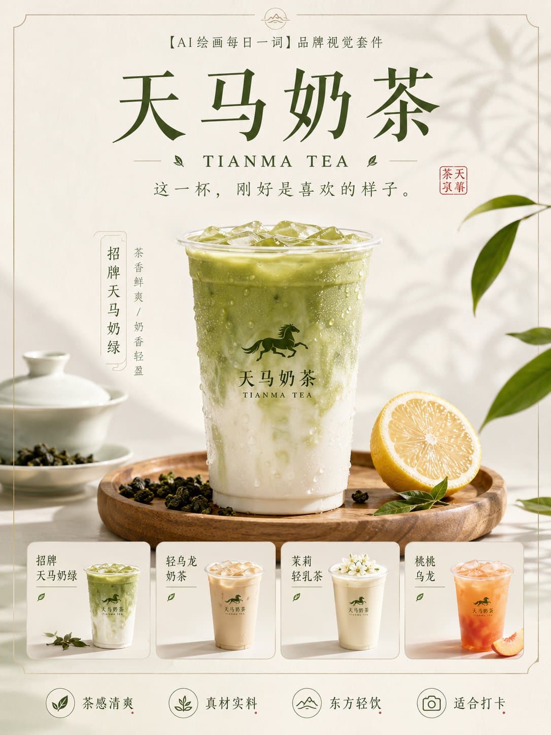 请根据以下品牌信息，创作一套高完成度、具有统一视觉系统的「4张品牌视觉提案图」。

注意：
这不是四宫格拼图，也不是把4