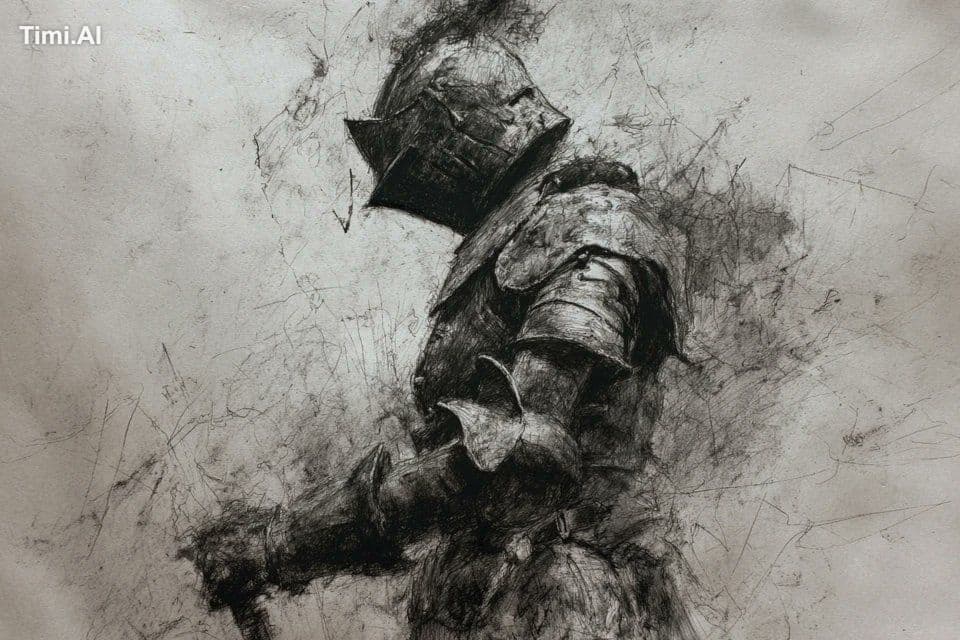A charcoal sketch of a [subject], raw and textured with expr