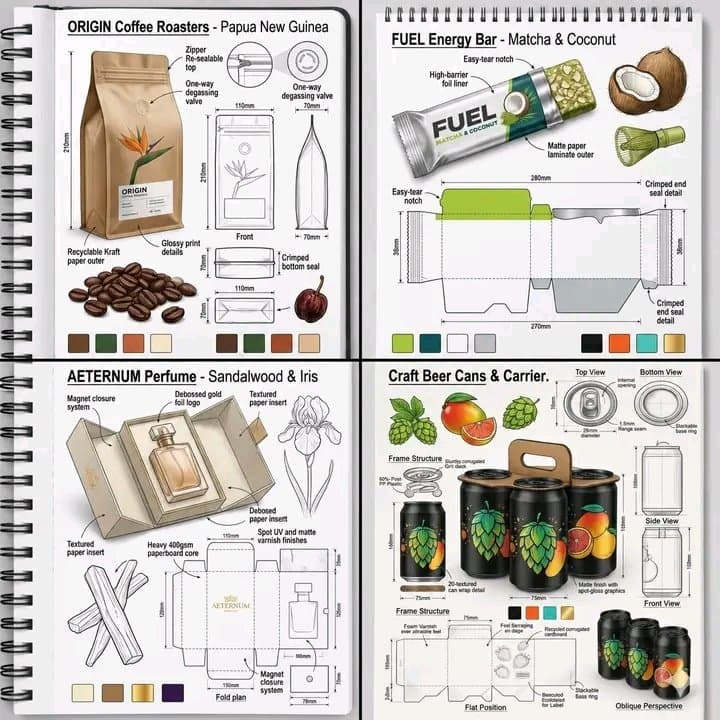 A professional industrial packaging design presentation show