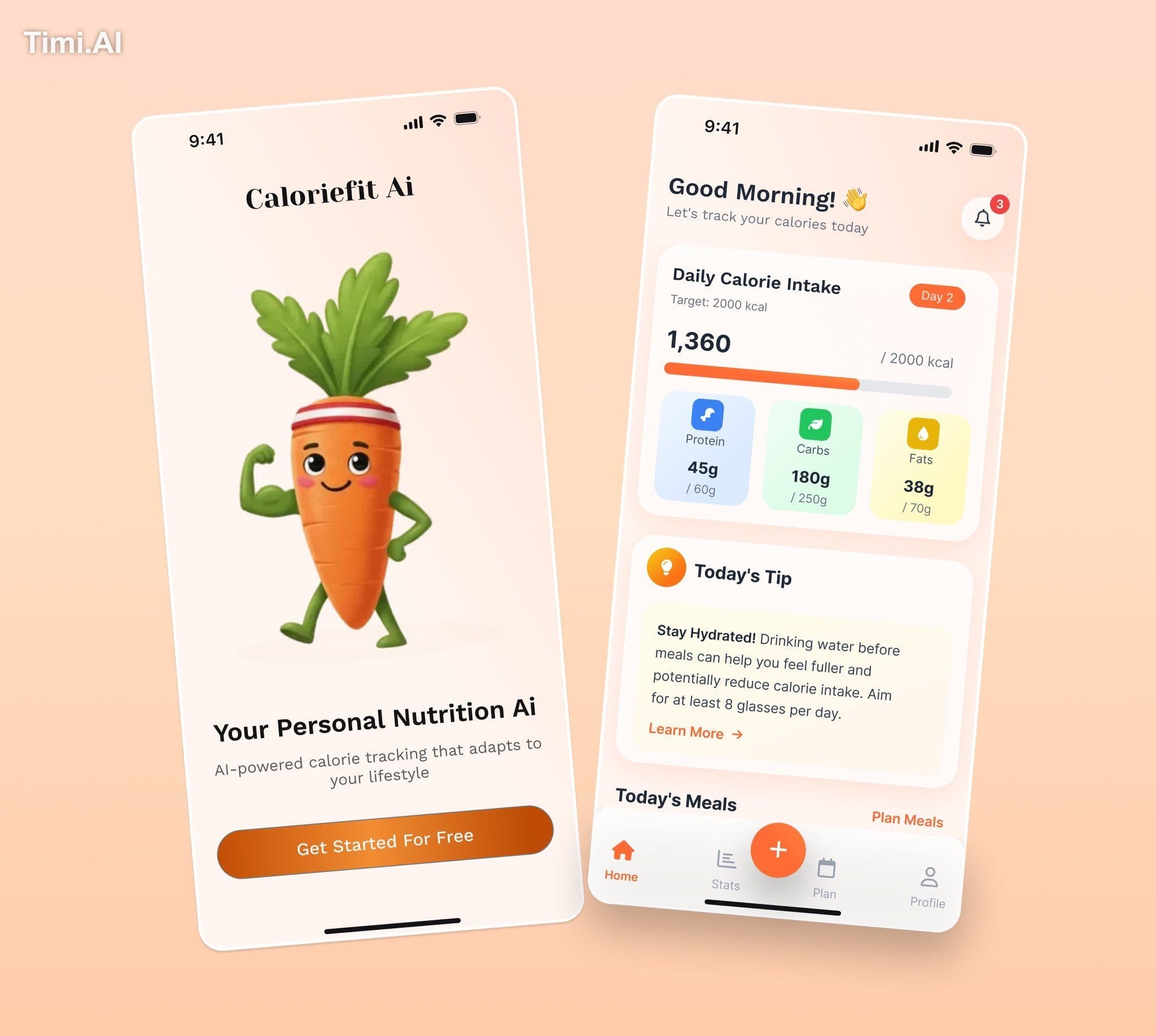 Ai Calorie tracking App design, It doesn’t get cleaner than 