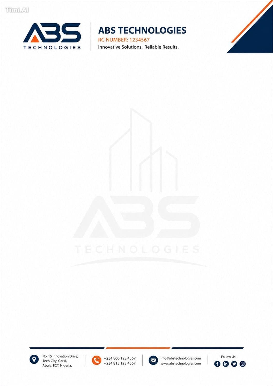 > Design a premium, modern, print-ready A4 portrait corporat