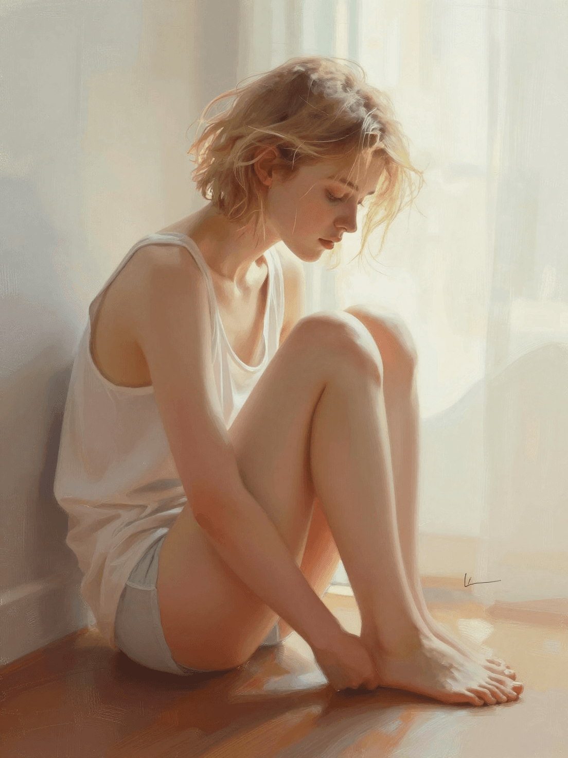 This is a softly rendered digital painting in an impressioni