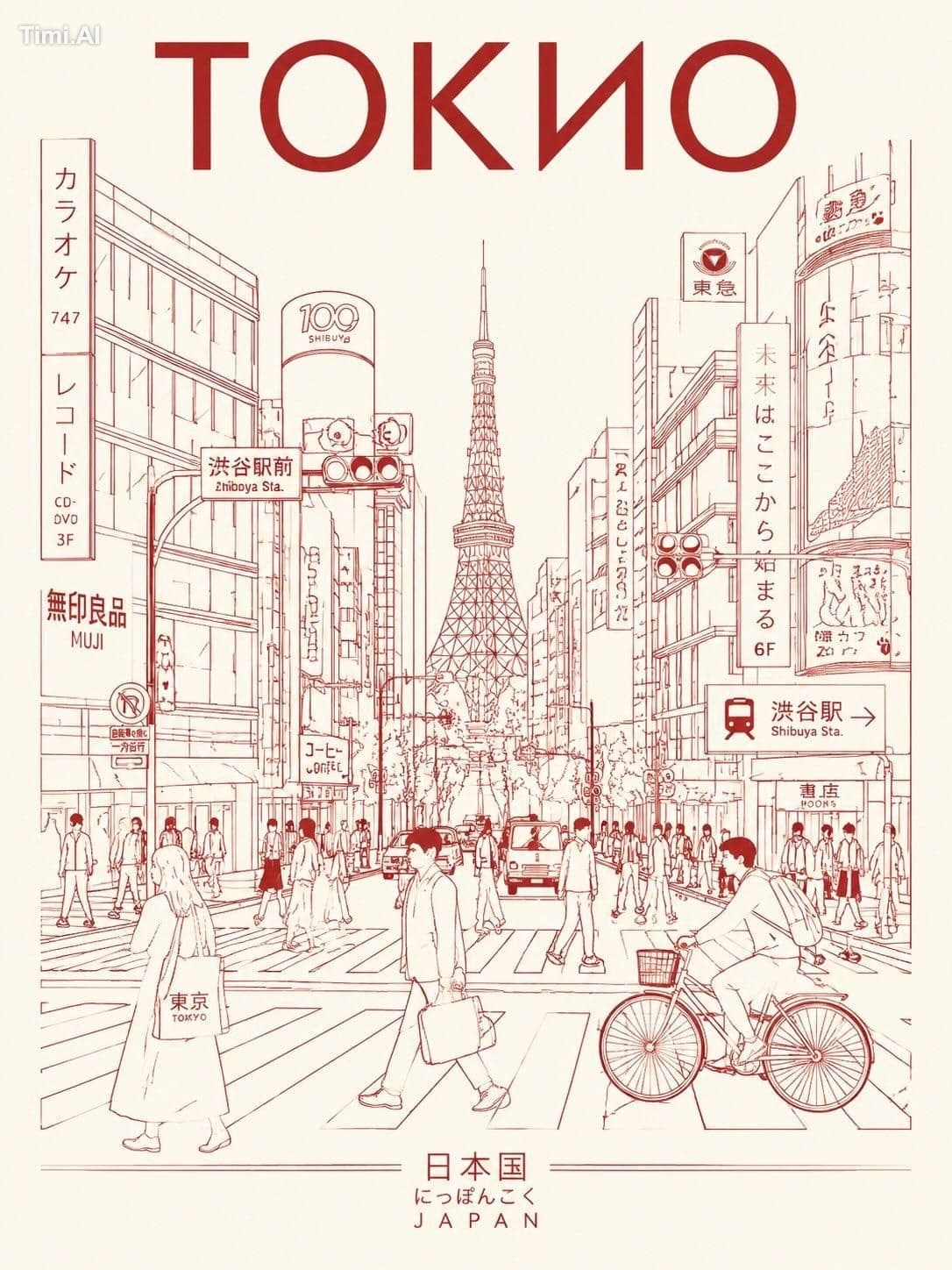 Create a minimalist ultra-high-resolution travel poster in l