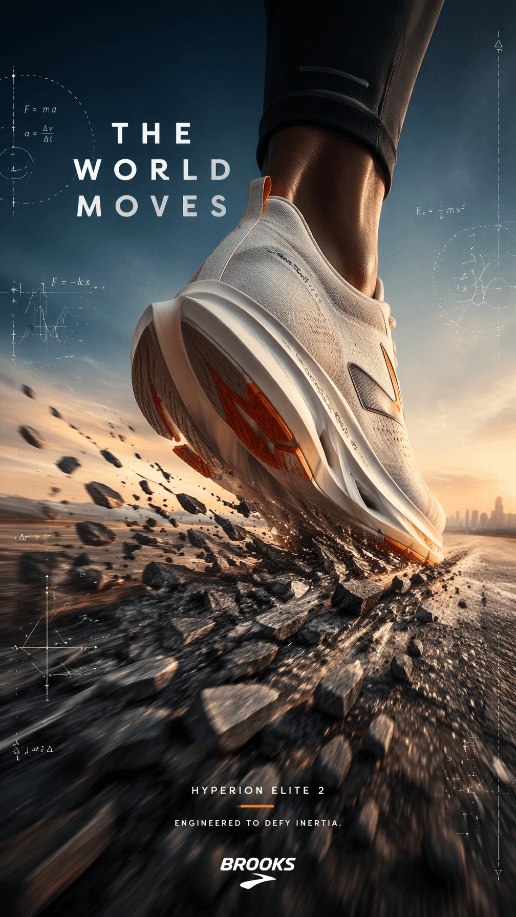 A premium 9:16 sports advertising poster.Main Subject:A prem
