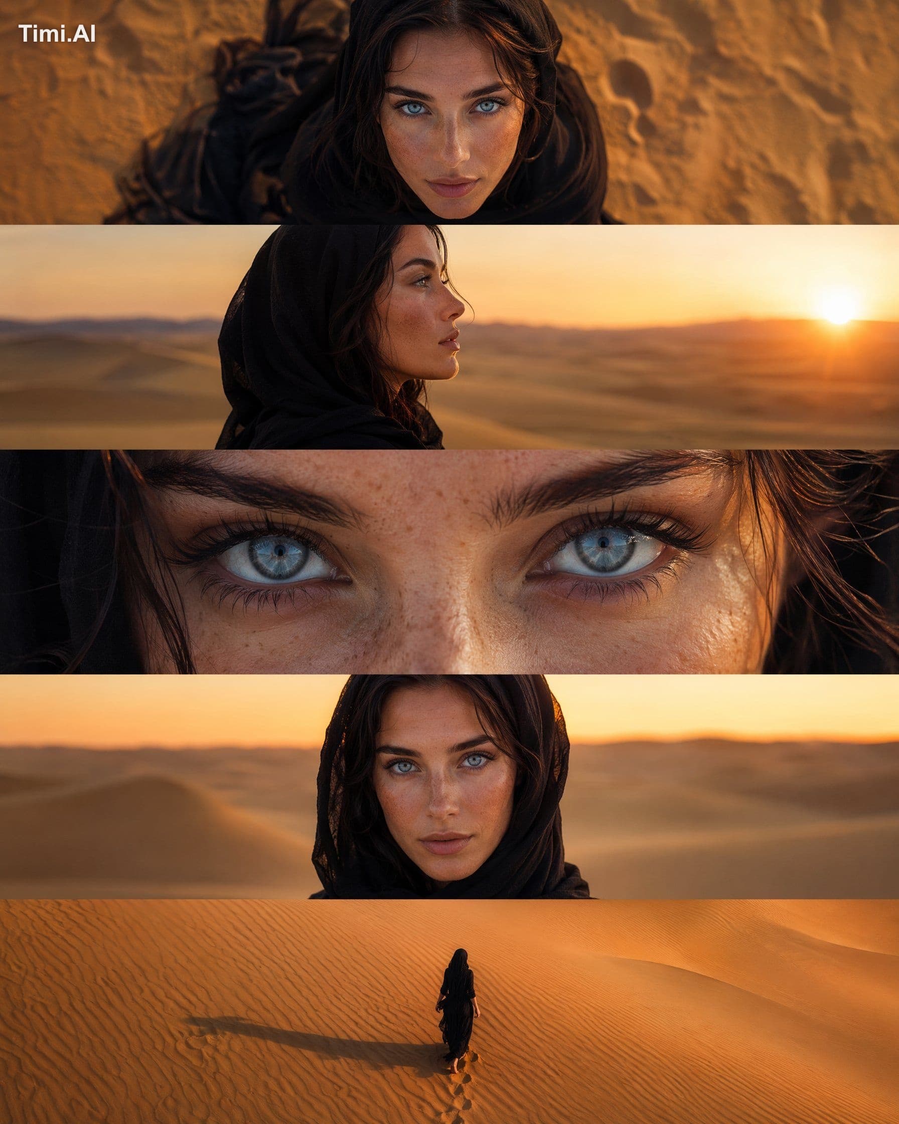 Create a premium 4:5 vertical cinematic collage featuring th