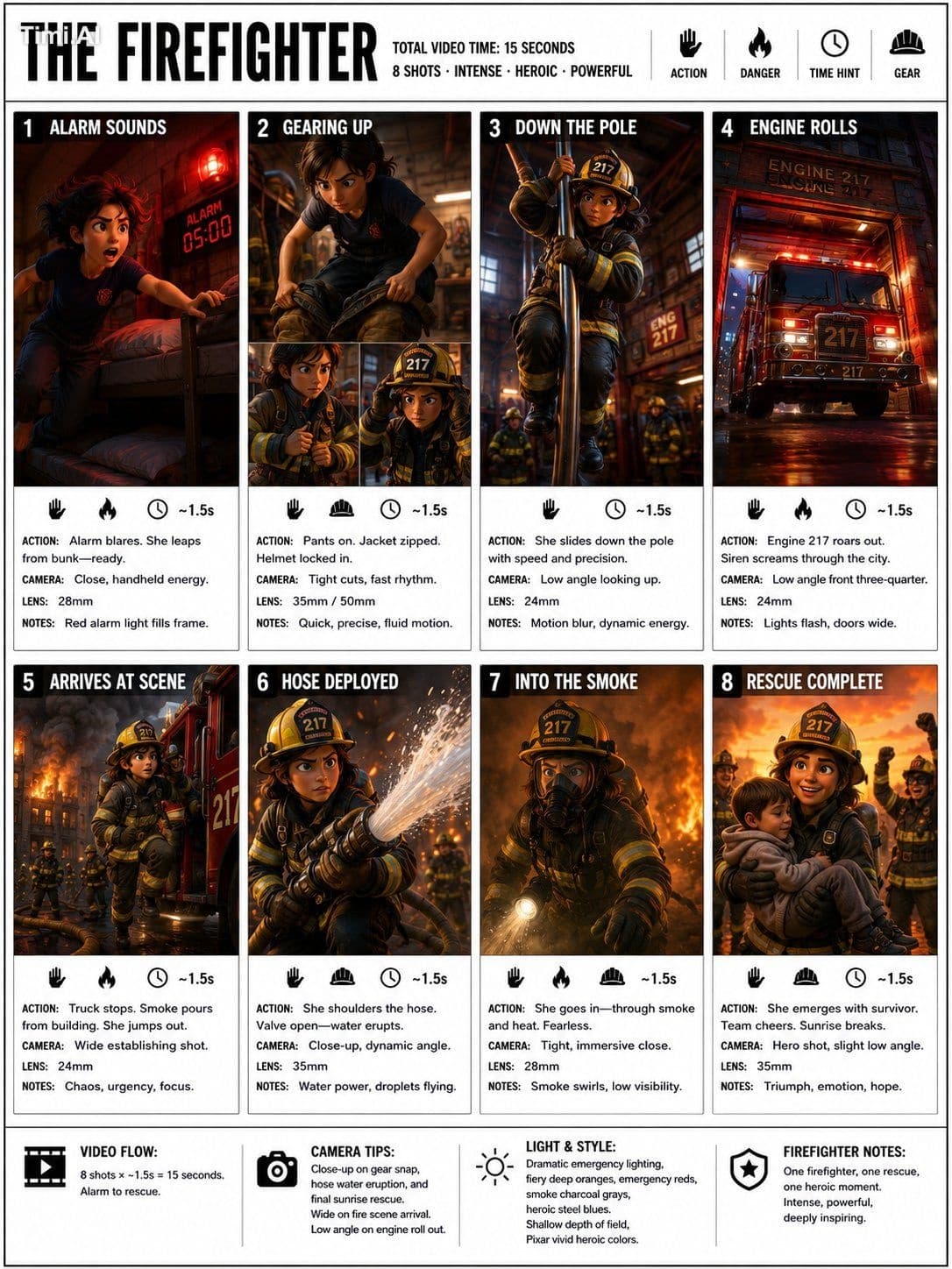 Create a crisp, clean infographic storyboard poster for THE