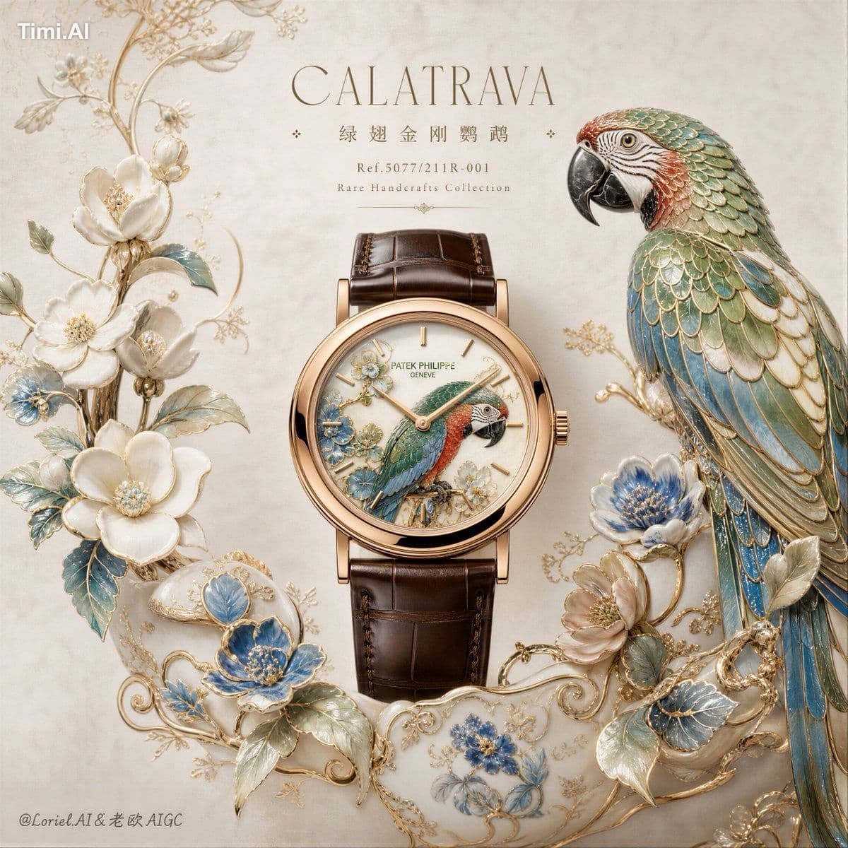 Create a luxurious vertical campaign poster for Patek Philip