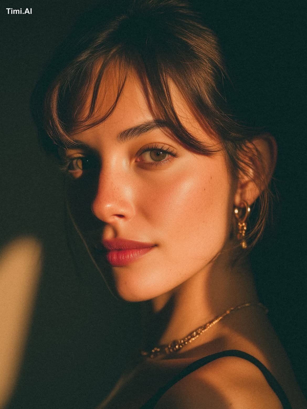 An ultra-realistic cinematic close-up portrait of a beautifu