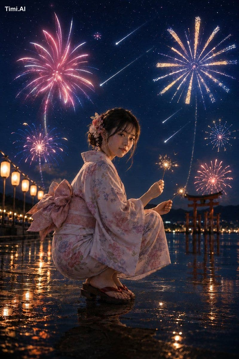 願いごとが追いつかないくらい、夏の夜は明るかった。🎇🌠✨
#AIart #AI写真 #花火大会
【GPT Ima