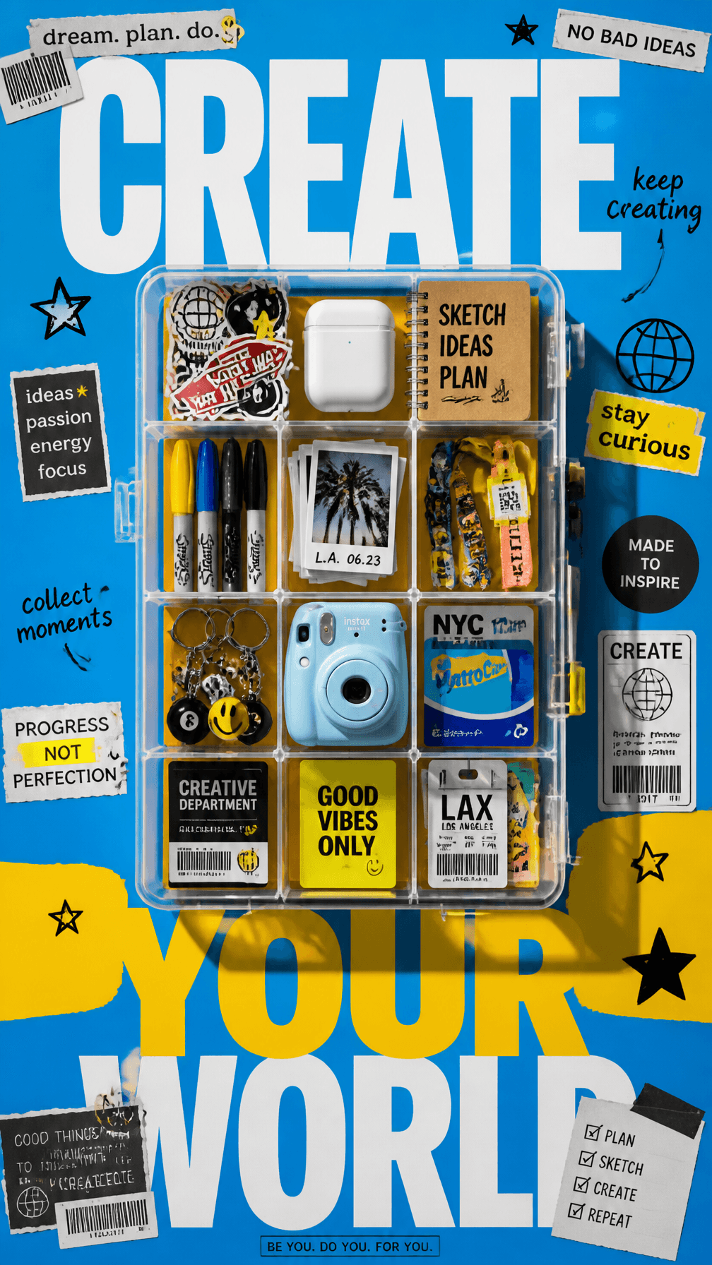 A premium 9:16 youth-culture lifestyle advertising poster.Ma