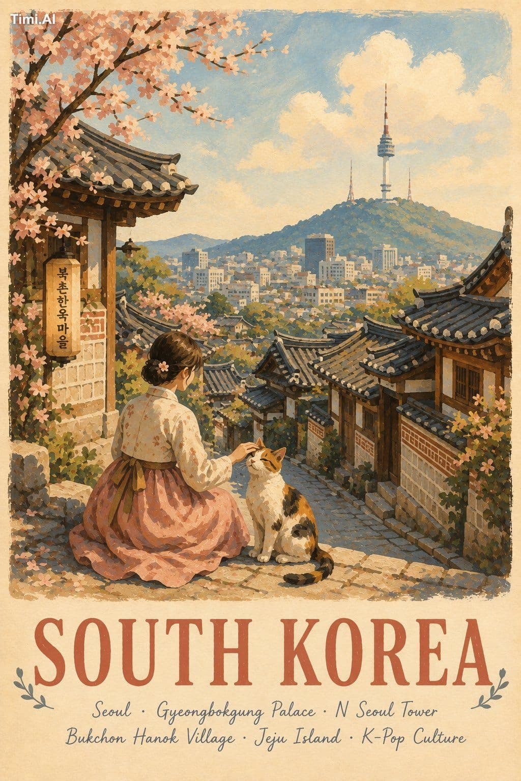 Create a premium illustrated travel poster of [CITY, COUNTRY