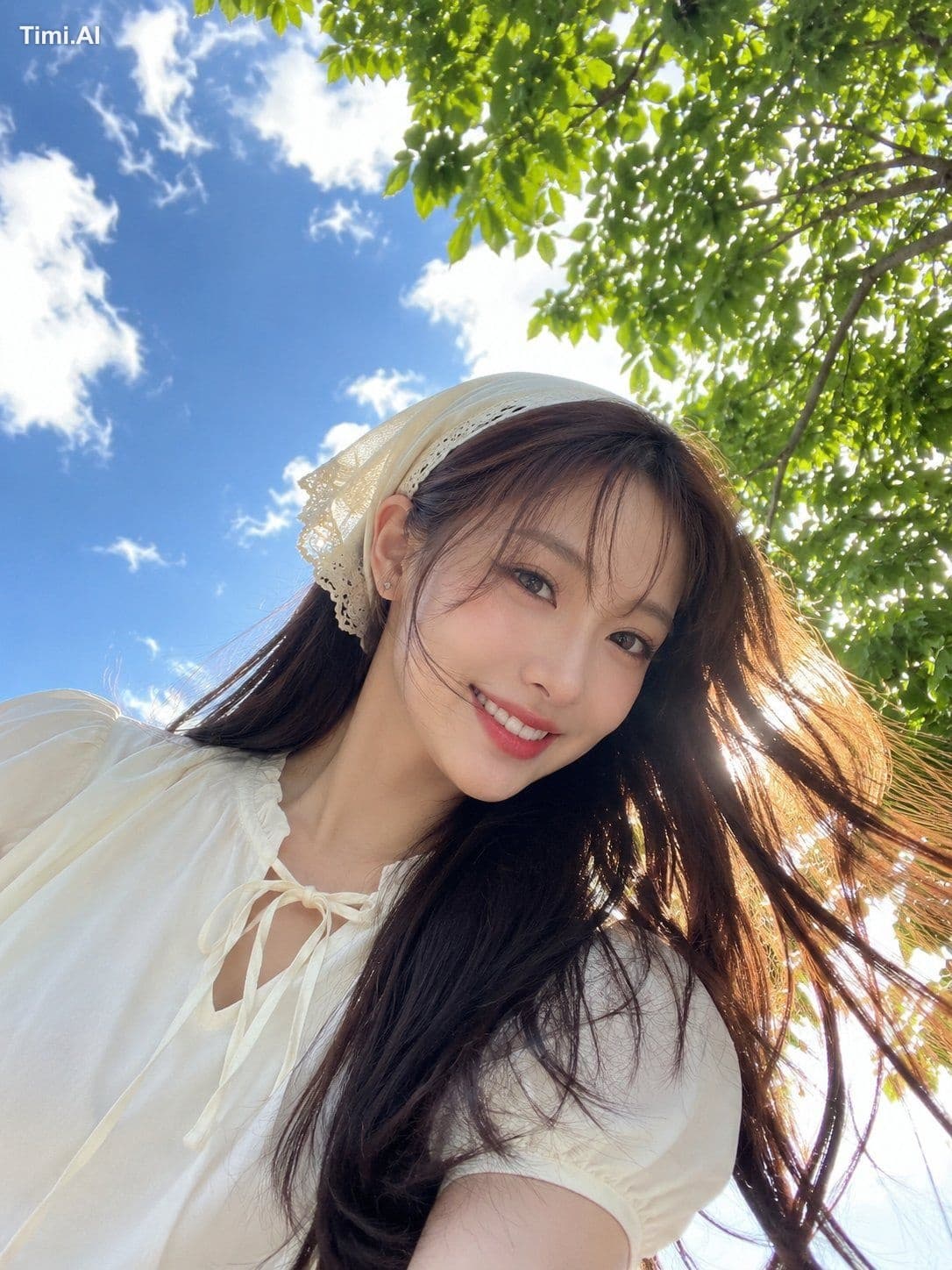 Ultra-realistic lifestyle portrait of a beautiful young East