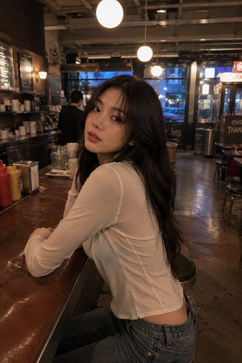 Ultra-realistic candid lifestyle photograph of a stunning yo