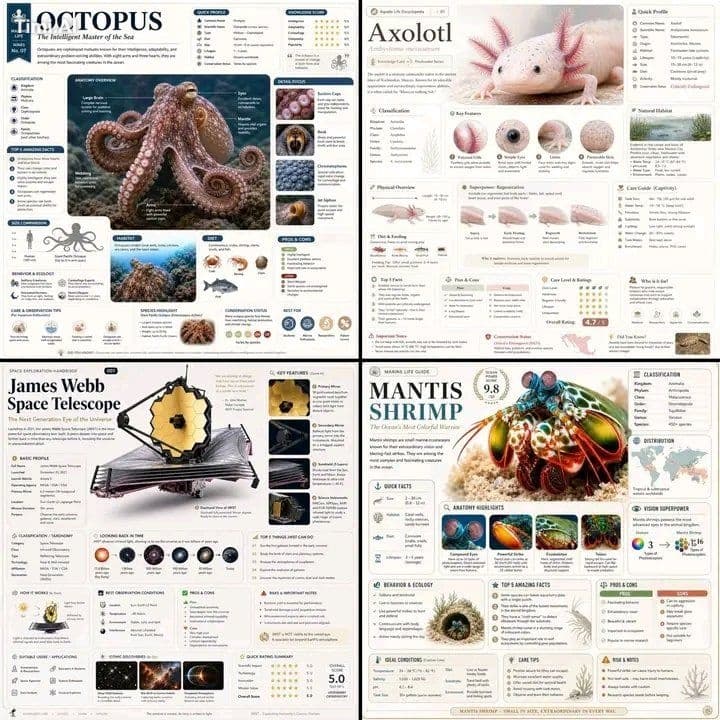 Create a high-end scientific infographic in a clean 2x2 grid